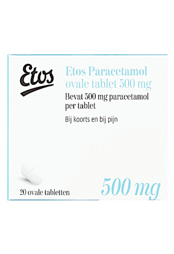Etos Pa­ra­ce­ta­mol ova­le ta­blet­ten 500 mg 20 stuks