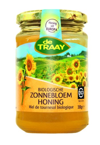Traay Zonnebloem honing creme bio (350 Gram)