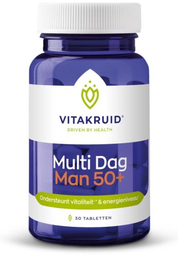 Vitakruid Multi Dag Man 50+ 100% Vegan (30 Tabletten)