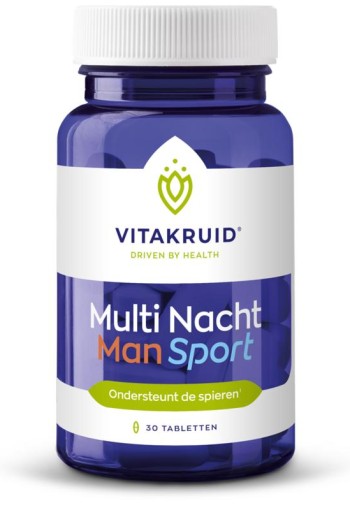 Vitakruid Multi Nacht Man Sport 100% Vegan (30 Tabletten)