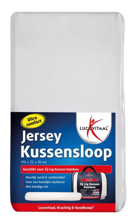 Lucovitaal Jersey zijligkussen sloop (1 Stuks)
