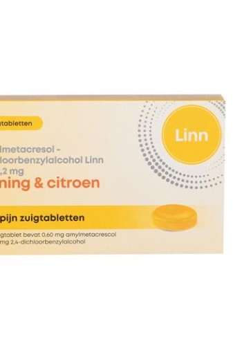 Linn Keelpijn honing & citroen (24 Zuigtabletten)