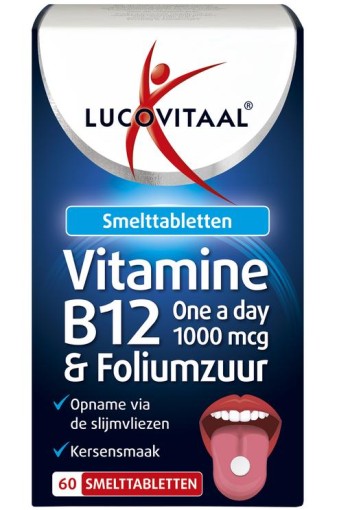 Lucovitaal B12 & foliumzuur smelttablet 60 Tabletten