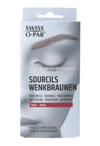 Swiss O-Par Professionele verfset wenkbrauwen bruin (1 Set)