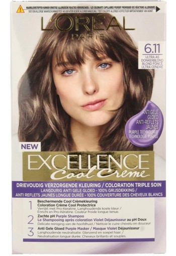Excellence Cool creme 6.11 ultra as donkerblond (1 Stuks)