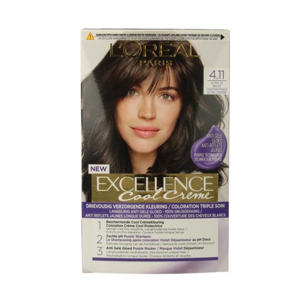Excellence Cool creme 4.11 ultra asbruin (1 Stuks)
