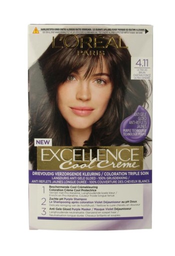 Excellence Cool creme 4.11 ultra asbruin (1 Stuks)