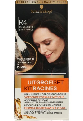 Schwarzkopf Vital uitgroeiset donker bruin (1 Set)