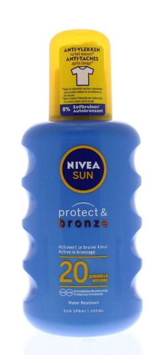 Nivea Sun protect & bronze zonnespray SPF20 (200 Milliliter)