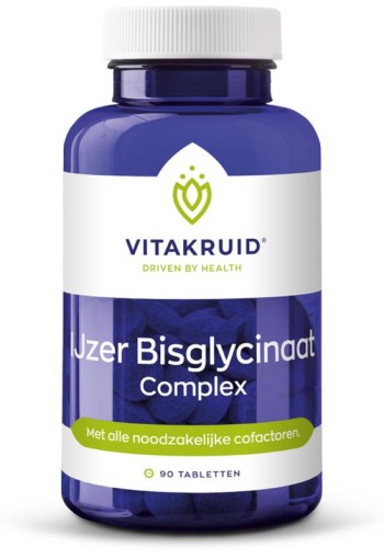 Vitakruid IJzer Bisglycinaat 28 Complex oa Koper Vitamine C (90 Tabletten)