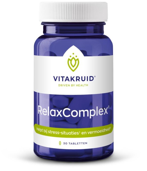 Vitakruid RelaxComplex oa Magnesium Tauraat & Vitamine D3 (30 Tabletten)