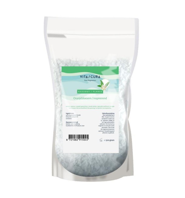 Vitacura Magnesium zout flakes oranjebloesem (500 Gram)