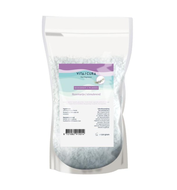 Vitacura Magnesium zout flakes rozemarijn (500 Gram)