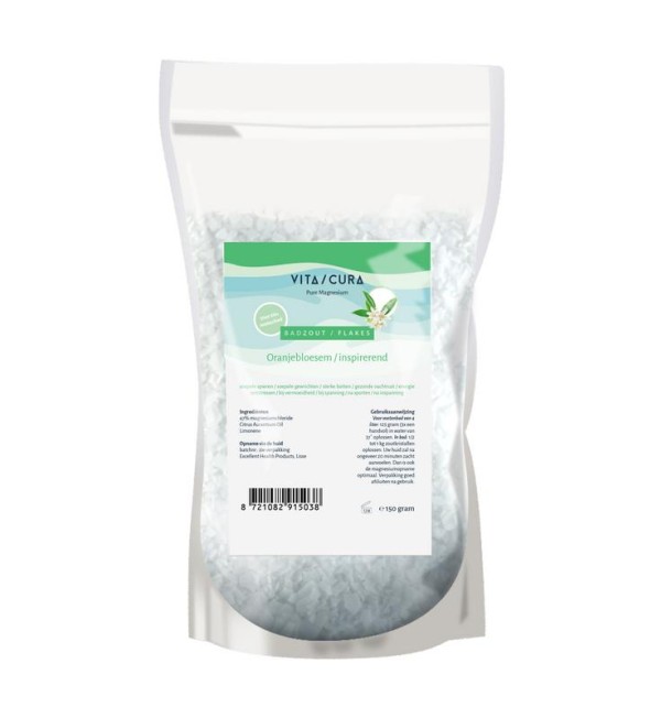 Vitacura Magnesium zout flakes oranjebloesem (150 Gram)