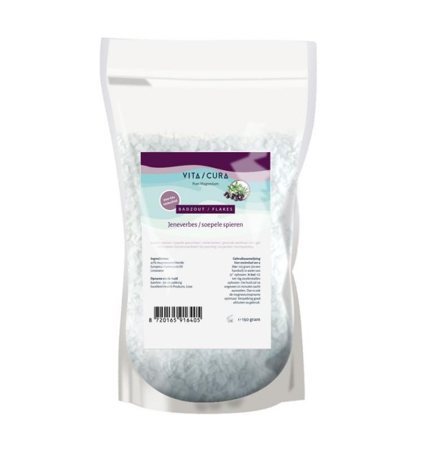 Vitacura Magnesium zout flakes jeneverbes (150 Gram)
