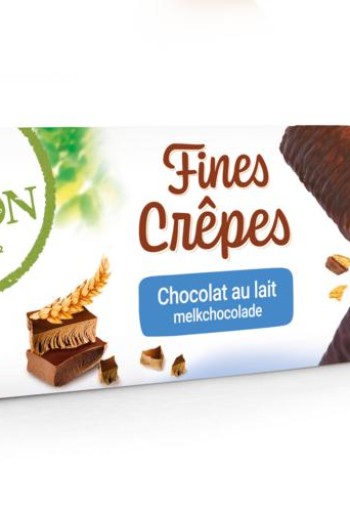 Bisson Krokante wafelrolletjes met melkchocolade bio (90 Gram)