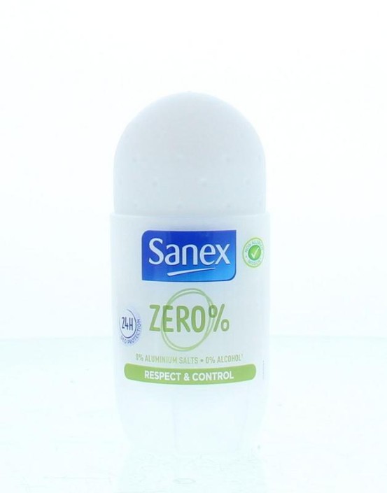 Sanex Deodorant roll-on zero % respect & control (50 Milliliter)