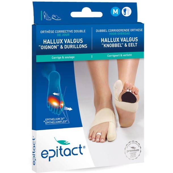 Epitact Hallux knobbel & eelt linker voet maat M (1 Stuks)