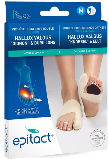 Epitact Hallux knobbel & eelt linker voet maat M (1 Stuks)