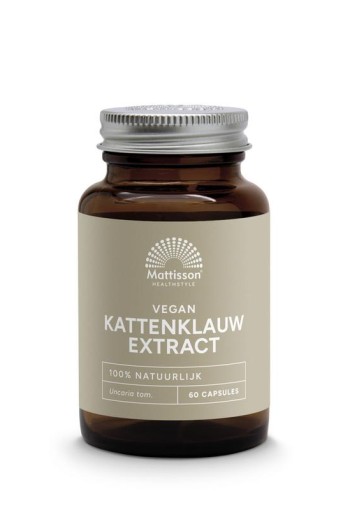Mattisson Vegan kattenklauw extract 450mg (60 Vegetarische capsules)