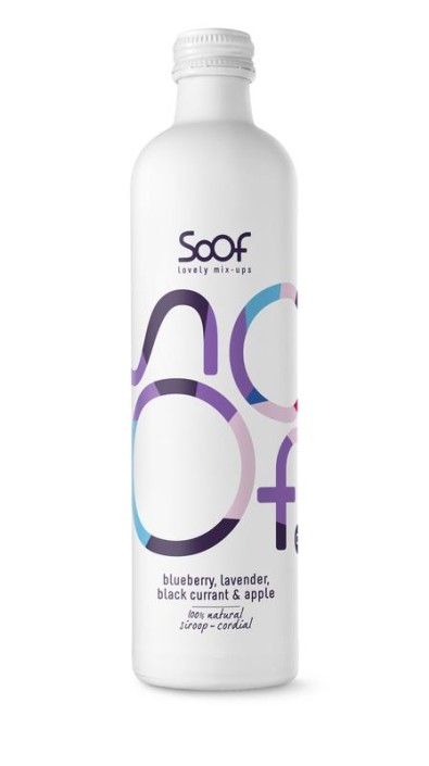 Soof Drinks Siroop blauwe bes lavendel zwarte bes & appel (340 Milliliter)
