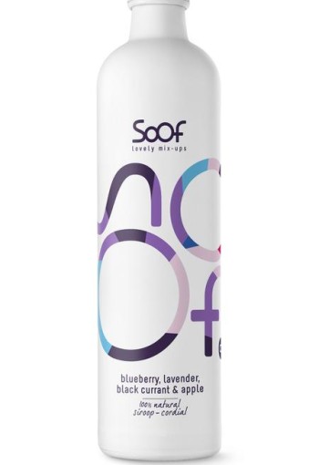 Soof Drinks Siroop blauwe bes lavendel zwarte bes & appel (340 Milliliter)
