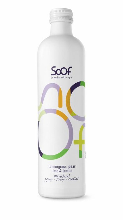Soof Drinks Siroop citroengras peer limoen (340 Milliliter)