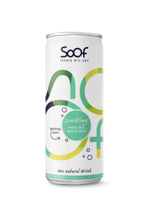 Soof Drinks Sparkling citroen munt & appel (250 Milliliter)