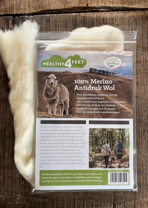 Healthy4Feet Wandel 100% Merino antidruk wol 25 + 5 gram (30 Gram)