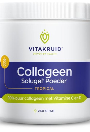 Vitakruid Collageen Solugel poeder met vitamine C & D Tropic (250 Gram)