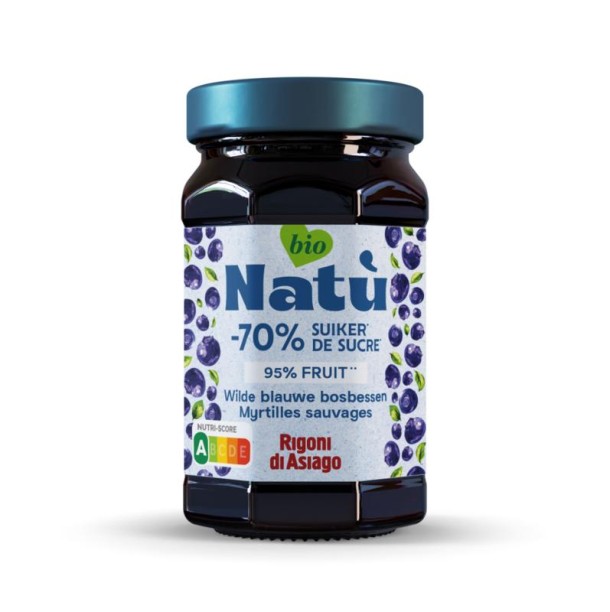 Natu Wilde blauwe bosbessenjam bio (240 Gram)