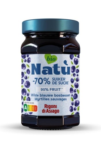Natu Wilde blauwe bosbessenjam bio (240 Gram)