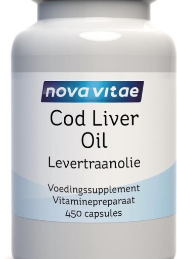 Nova Vitae Levertraanolie capsules (450 Capsules)
