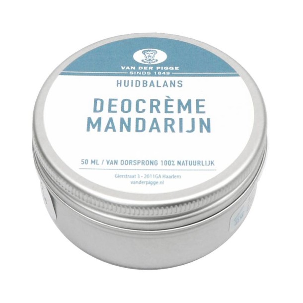Van der Pigge Huidbalans deocreme mandarijn (50 Milliliter)