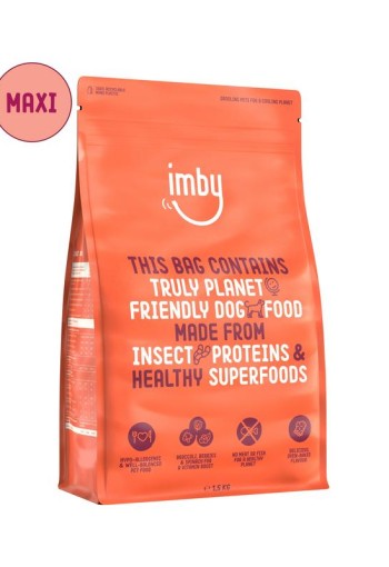 Imby Pet Food Hondenbrokken insecteneiwit groot +35kg (1500 Gram)