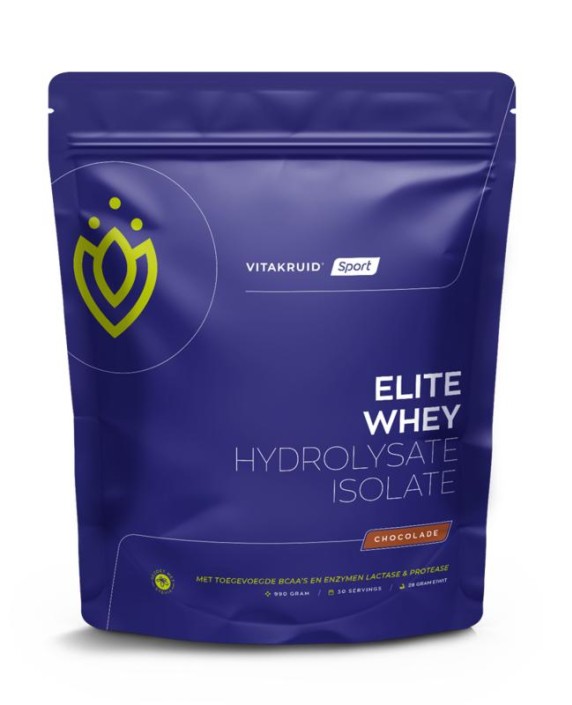 Vitakruid Elite whey 50% hydrolysate/50% isolate chocolade (990 Gram)