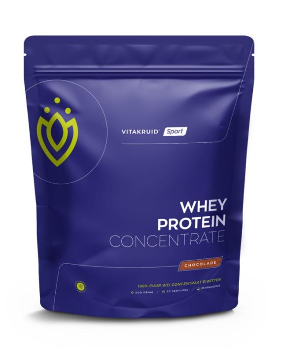Vitakruid Whey protein concentrate chocolade (900 Gram)