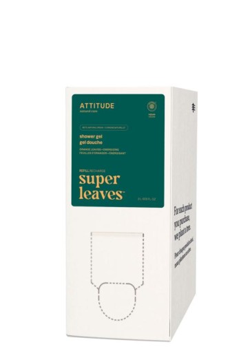 Attitude Super leaves douche gel verkwikkend eco refill (2 Liter)