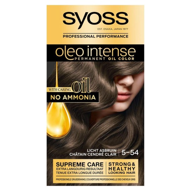 Syoss Color Oleo Intense 5-54 licht asbruin haarverf (1 Set)