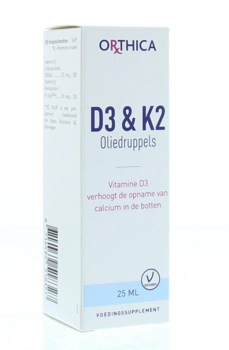 Orthica D3 & K2 olie druppels (25 Milliliter)