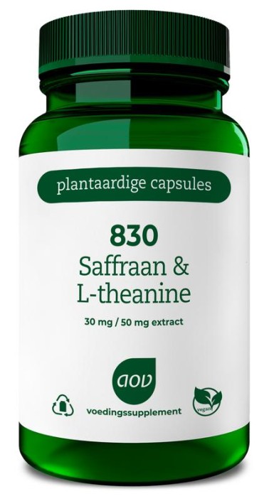AOV 830 Saffraan & L-Theanine (30 Vegetarische capsules)