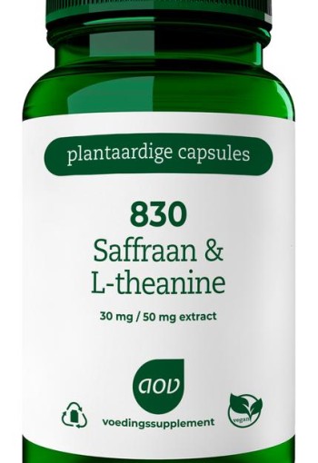 AOV 830 Saffraan & L-Theanine (30 Vegetarische capsules)