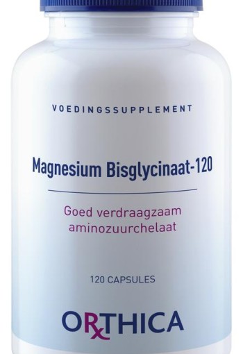 Orthica Magnesium bisglycinaat (120 Vegetarische capsules)