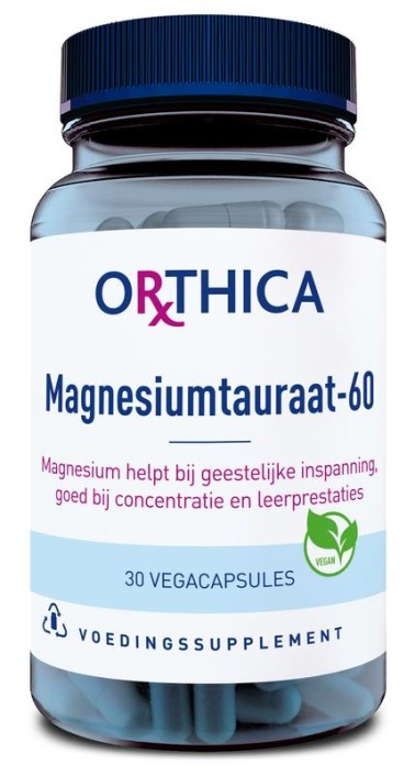 Orthica Magnesiumtauraat 60 (30 Vegetarische capsules)