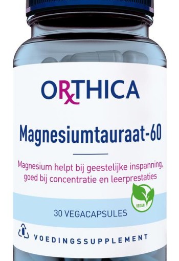 Orthica Magnesiumtauraat 60 (30 Vegetarische capsules)