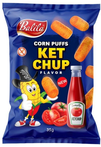 Balila Corn puffs ketchup glutenvrij (35 Gram)