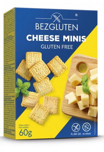 Bezgluten Cheese minis koekjes glutenvrij (60 Gram)