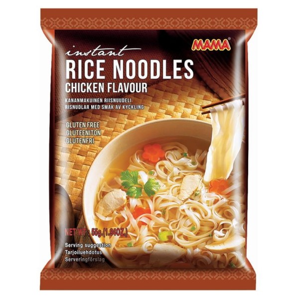 Mama Instant noedels kipsmaak glutenvrij (55 Gram)