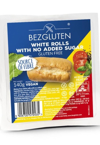 Bezgluten Mini baquettes zonder toegevoegde suiker gv vegan (140 Gram)