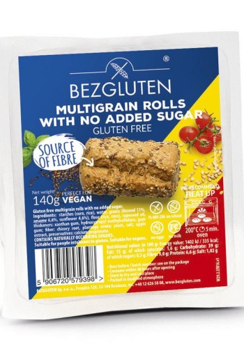 Bezgluten Mini baquettes meergranen z toegev suiker gv vegan (140 Gram)